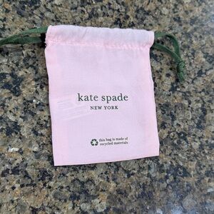 ♠️ Authentic Kate Spade dust bag. Drawstring jewelry bag. Iconic pink & green